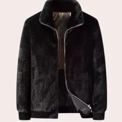 Jassen Heren*REGGIS - Moderne Winterjas voor Heren Zwart