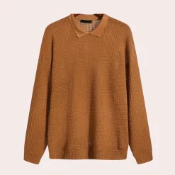 Shirts Heren*Reidar - Trendy herenoverhemd met lange mouwen voor de zomer Camel