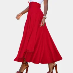 Broeken & Rokken Dames*Reine - Elegante zomerrokken voor dames, perfect voor zonnige dagen Rood