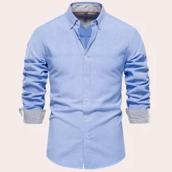 Shirts Heren*Remy - Casual herenoverhemd met lange mouwen voor de zomer