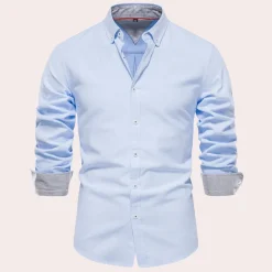 Shirts Heren*Remy - Casual herenoverhemd met lange mouwen voor de zomer