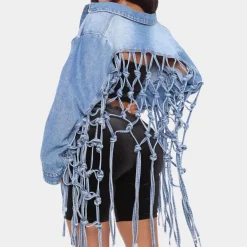 Jassen Dames*RHEANNA - Luxe Zomerjas voor Dames Lichtblauw