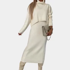 Jurken & Jumpsuits Dames*Ria - Comfortabele Midi-jurk Set voor Dames - Zomerse Stijl