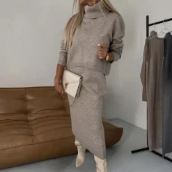 Jurken & Jumpsuits Dames*Ria - Comfortabele Midi-jurk Set voor Dames - Zomerse Stijl