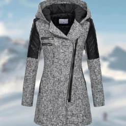 Jassen Dames*Riley - Lange winterjas met capuchon voor dames