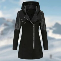 Jassen Dames*Riley - Lange winterjas met capuchon voor dames