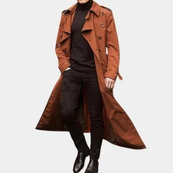 Jassen Heren*Roberion - Lichte zomer trenchcoat voor heren