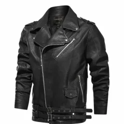 Leren Jassen Heren|Jassen Heren*Robert | Modieus zomerjasje Zwart