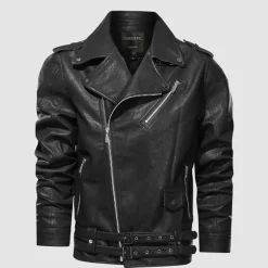 Leren Jassen Heren|Jassen Heren*Robert | Modieus zomerjasje Zwart