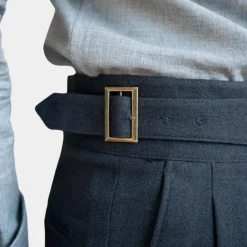 Broeken Heren*Romeo - Klassieke zomer herenbroek met gespen