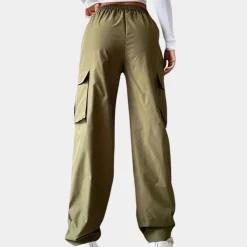 Broeken & Rokken Dames*Romina - Luxe Zomercargobroek voor Dames Legergroen