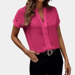 Blazers & Blouses Dames*Rose - Casual damesblouse met korte mouwen voor de zomer