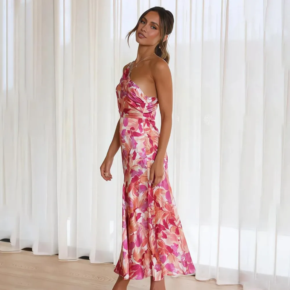 Jurken & Jumpsuits Dames*ROSWITHA - Stijlvolle zomer bloemenjurk Roze