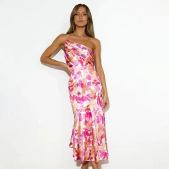 Jurken & Jumpsuits Dames*ROSWITHA - Stijlvolle zomer bloemenjurk Roze