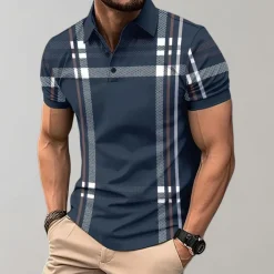 Shirts Heren*Ruben - Stijlvol geruit herenpoloshirt voor de zomer