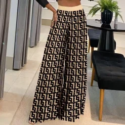 Broeken & Rokken Dames*Ruby - Luchtige damesbroek met artistieke vloeiing en wijde pijpen voor de zomer