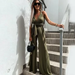 Jurken & Jumpsuits Dames*RYLEIGH - Modieuze zomer jumpsuit