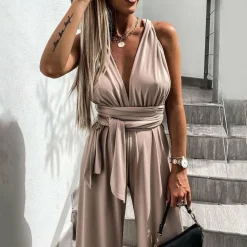 Jurken & Jumpsuits Dames*RYLEIGH - Modieuze zomer jumpsuit