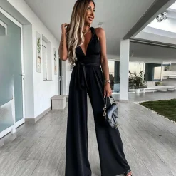 Jurken & Jumpsuits Dames*RYLEIGH - Modieuze zomer jumpsuit