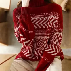 Truien & Vesten Dames*SABINA - Moderne Hoge Hals Trui voor Dames