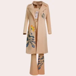 Sets Dames*SAVANNAH - Zomerse Klassieke Driedelige Set voor Dames Khaki