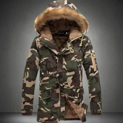 Jassen Heren*SCOTT - Trendy Camouflage Jas met Kap voor Heren