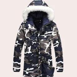 Jassen Heren*SCOTT - Trendy Camouflage Jas met Kap voor Heren