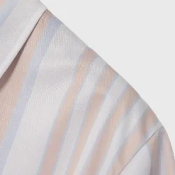 Shirts Heren*Sef - Casual gestreept herenpoloshirt voor de zomer Lichtpaars