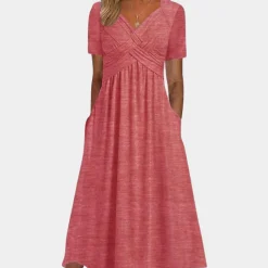 Jurken & Jumpsuits Dames*Selby - Elegante dames zomerjurk met v-hals voor zonnige dagen