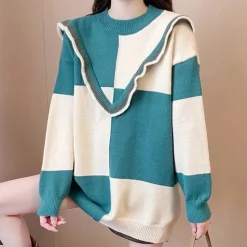 Truien & Vesten Dames*SELGA - Stijlvolle Lente/Zomer Trui voor Dames Blauw