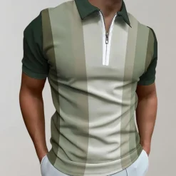 Shirts Heren*Sepp - Zomerse polo shirt met halve rits