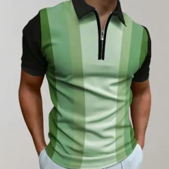 Shirts Heren*Sepp - Zomerse polo shirt met halve rits