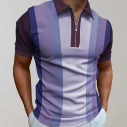 Shirts Heren*Sepp - Zomerse polo shirt met halve rits