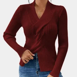 Truien & Vesten Dames*SEREN - Comfortabele Vhals Zomerse Trui voor Dames