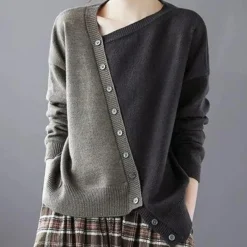 Truien & Vesten Dames*SERINA - Elegante Zomerse Trui voor Dames Koffie