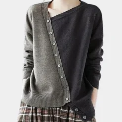 Truien & Vesten Dames*SERINA - Elegante Zomerse Trui voor Dames Koffie