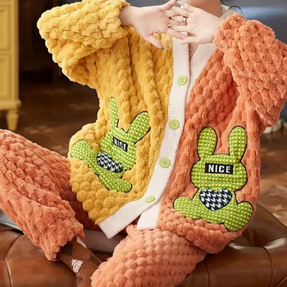 Sets Dames*Severina - Heerlijk zachte loungeset voor dames, perfect voor de zomer Oranje