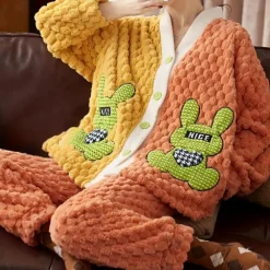 Sets Dames*Severina - Heerlijk zachte loungeset voor dames, perfect voor de zomer Oranje