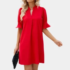 Jurken & Jumpsuits Dames*Shaniel - Elegante damesblousejurk voor de zomer