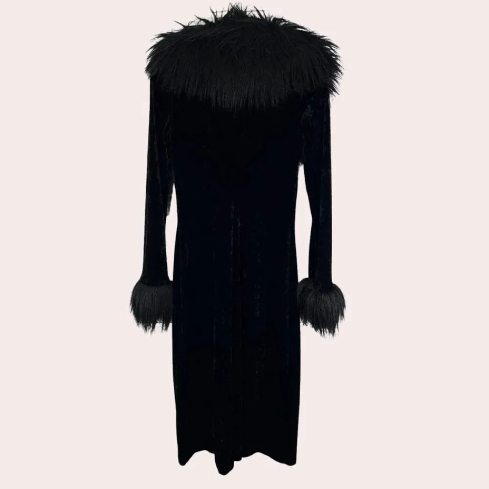 Jassen Dames*SHARON - Comfortabele Lente/Zomer Harige Jas voor Dames Zwart