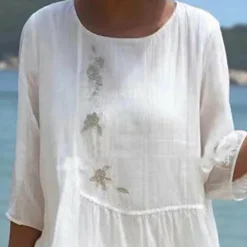 Jurken & Jumpsuits Dames*SIENA - Luchtige casual zomerjurk Wit