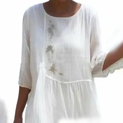 Jurken & Jumpsuits Dames*SIENA - Luchtige casual zomerjurk Wit