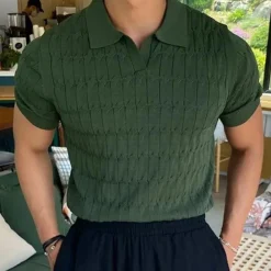 Shirts Heren*Sinan - Trendy gebreid poloshirt voor mannen - Zomerse stijl