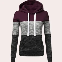 Truien & Vesten Dames*Siobhan - Driekleurige luchtige zomerhoodie voor dames