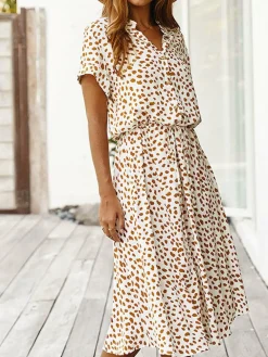 Jurken & Jumpsuits Dames*Skye - Gestippelde zomerjurk voor zonnige dagen