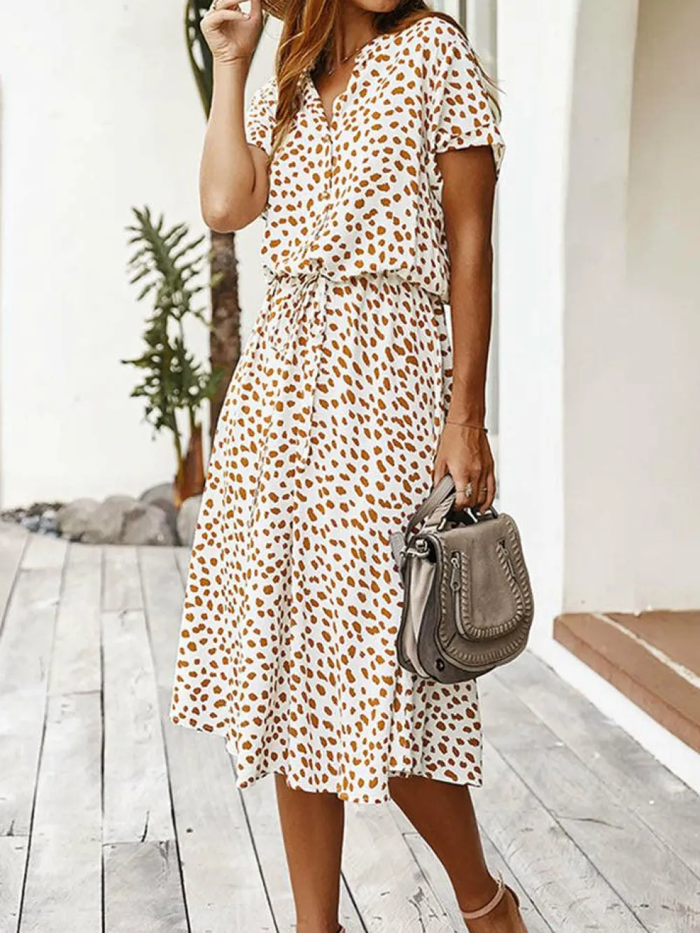 Jurken & Jumpsuits Dames*Skye - Gestippelde zomerjurk voor zonnige dagen