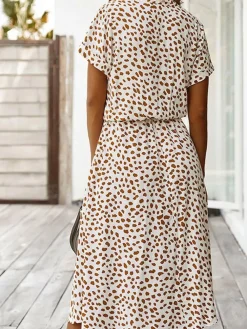 Jurken & Jumpsuits Dames*Skye - Gestippelde zomerjurk voor zonnige dagen