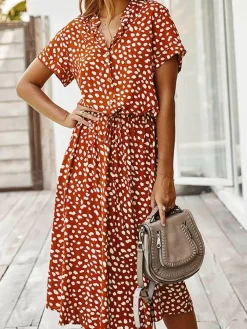 Jurken & Jumpsuits Dames*Skye - Gestippelde zomerjurk voor zonnige dagen