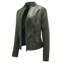 Leren Jassen Dames|Jassen Dames*SLAVKA - Stijlvolle leren zomerjas