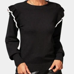 Truien & Vesten Dames*Sofia - Gezellige Elegante Damestrui met Ruches voor de Zomer